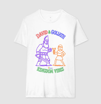 CAMISETA GOSPEL ADULTO DAVID AND GOLIATH KINGDOM VIBES