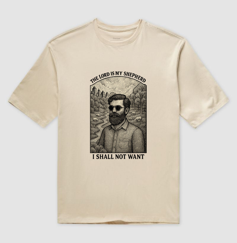 CAMISETA CRISTÃ OVERSIZED THE SHEPHERD