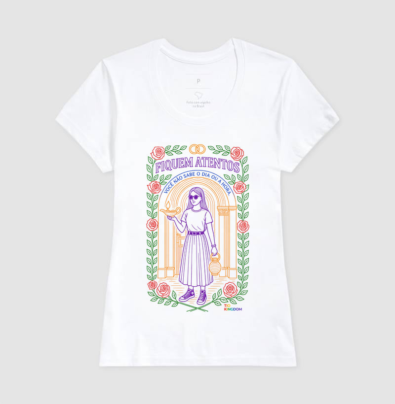 CAMISETA GOSPEL ADULTO FIQUEM ATENTOS KINGDOM VIBES