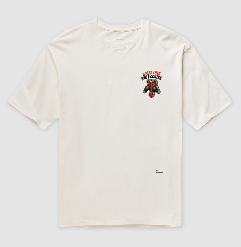 Oversized Cristã Minimalista Efésios 6 Contra Carne