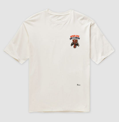 Oversized Cristã Minimalista Efésios 6 Contra Carne
