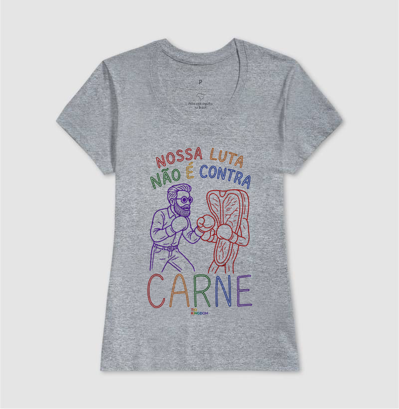 CAMISETA GOSPEL ADULTO CONTRA CARNE KINGDOM VIBES