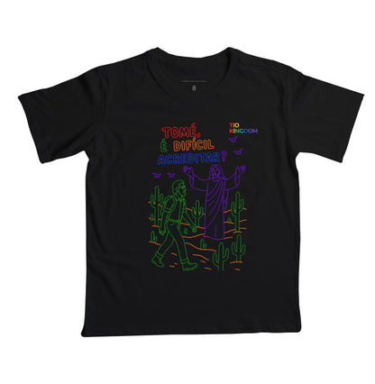 CAMISETA INFANTIL GOSPEL TOMÉ E JESUS KINGDOM VIBES