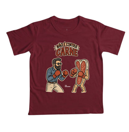 Camiseta Gospel Infantil Retro Éfesios 6 Contra Carne
