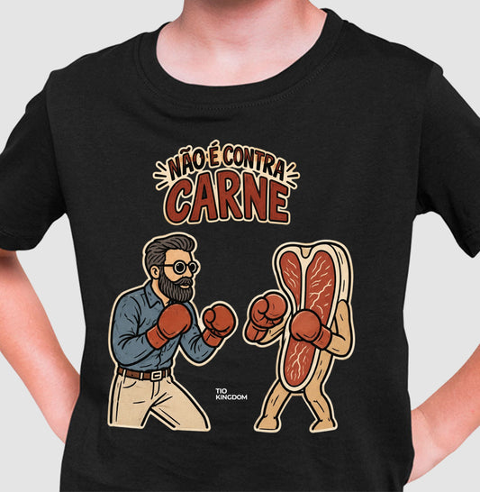 Camiseta Gospel Infantil Retro Éfesios 6 Contra Carne