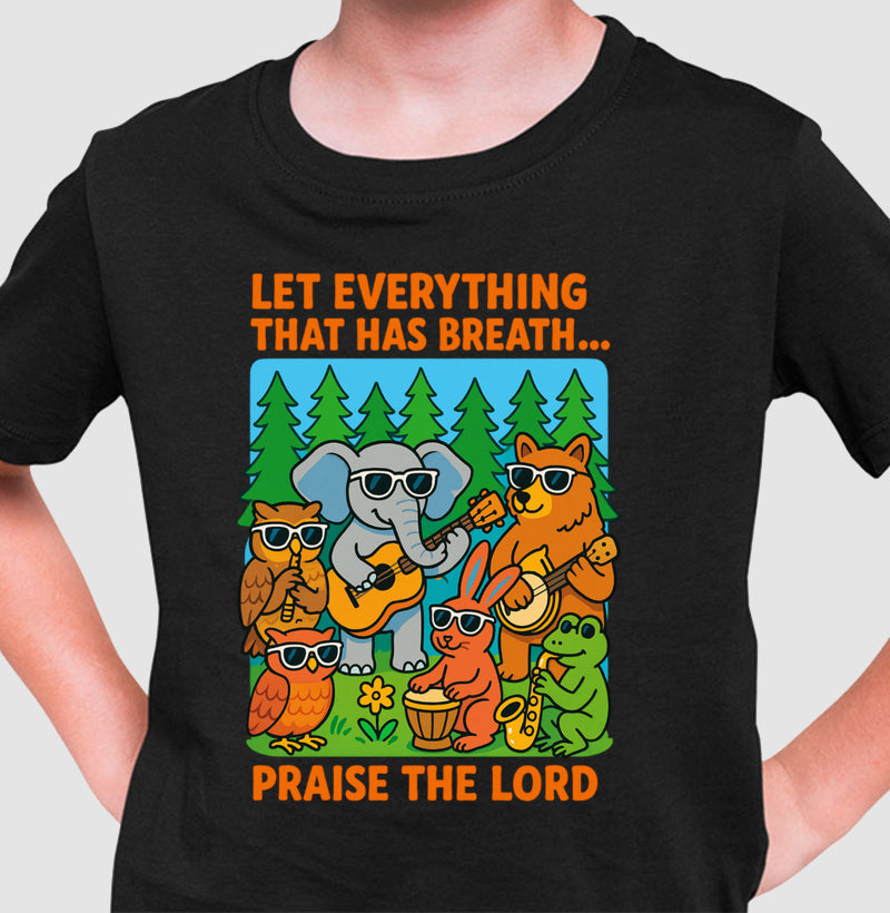 CAMISETA INFANTIL PRAISE THE LORD