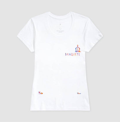 Camiseta Cristã Minimalista Banquete — Streetwear Clean
