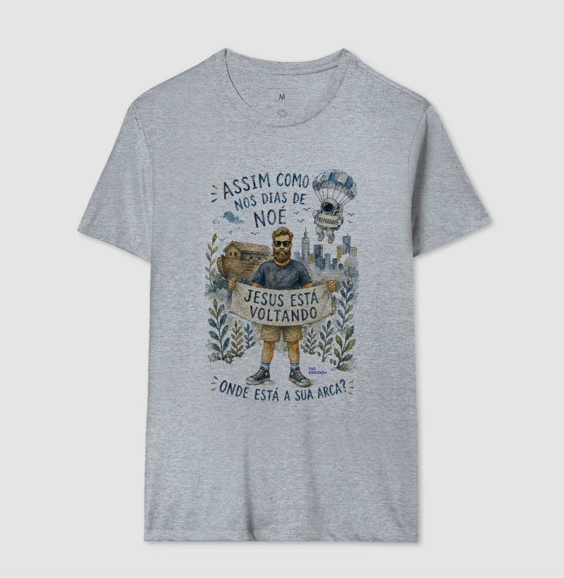 Camiseta Alerta de Noé Aquarela - Tio Kingdom