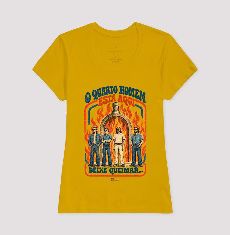 Camiseta Vintage O Quarto Homem - Fornalha