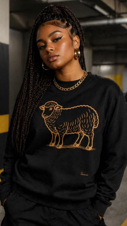 BLUSA GOSPEL CORDEIRO DE DEUS EM MARROM