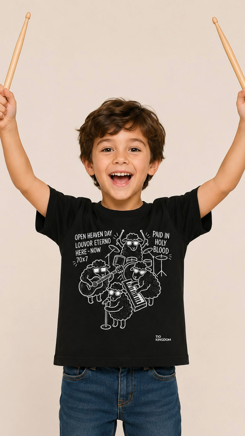 Camiseta Gospel Infantil Cristã Open Heaven