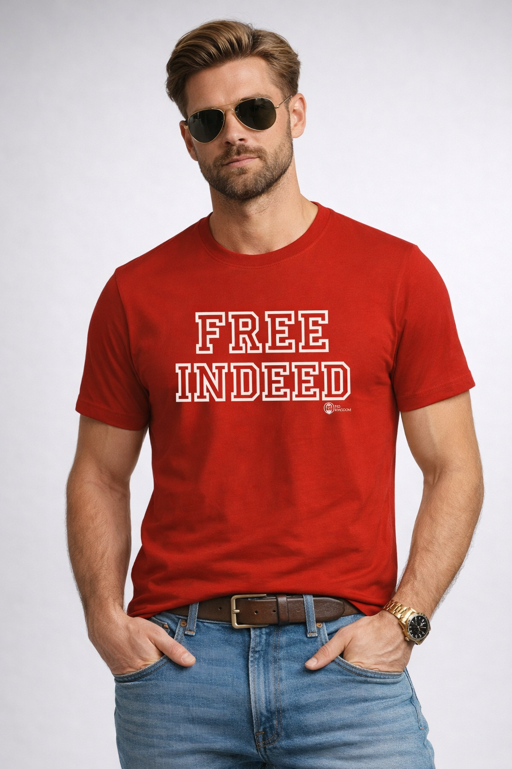 CAMISETA UNISSEX FREE INDEED (REALMENTE LIVRES)