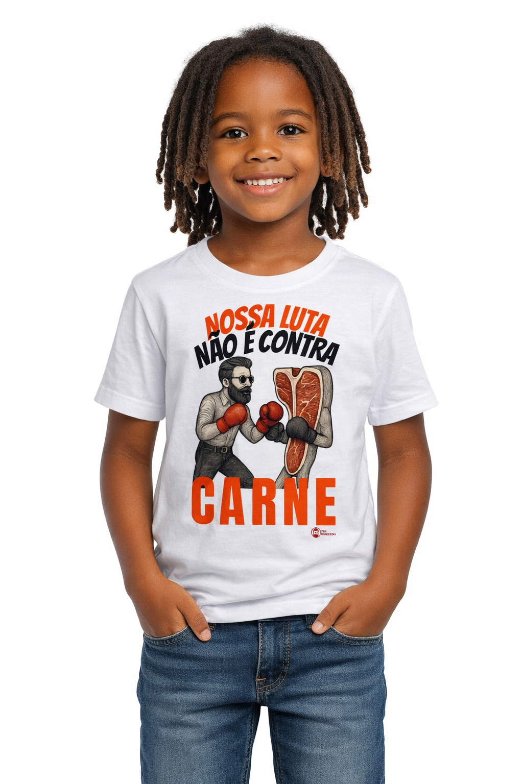 CAMISETA INFANTIL CONTRA CARNE