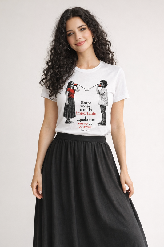CAMISETA CRISTÃ SERVIR É PROPÓSITO