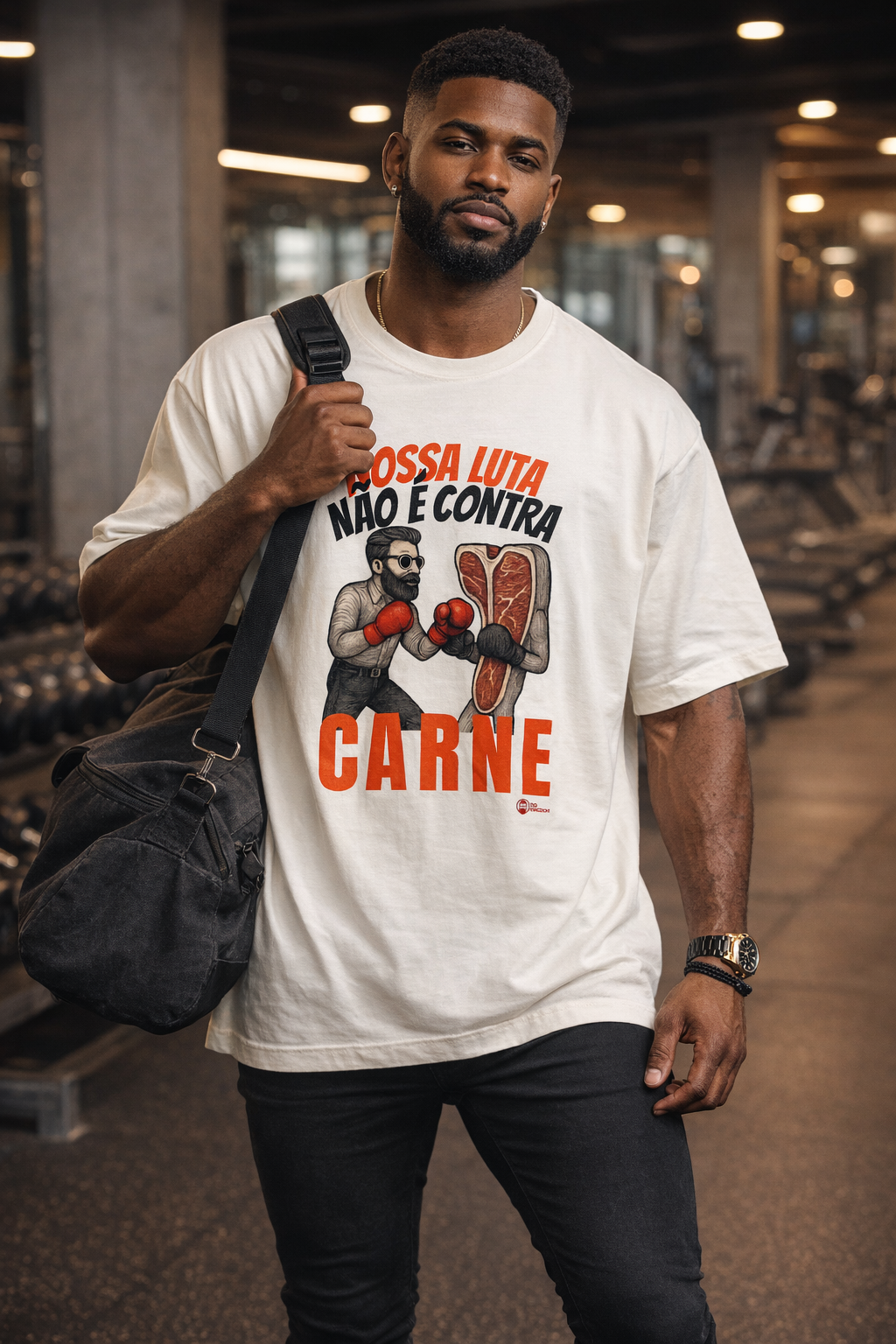 CAMISETA GOSPEL OVERSIZED CONTRA CARNE