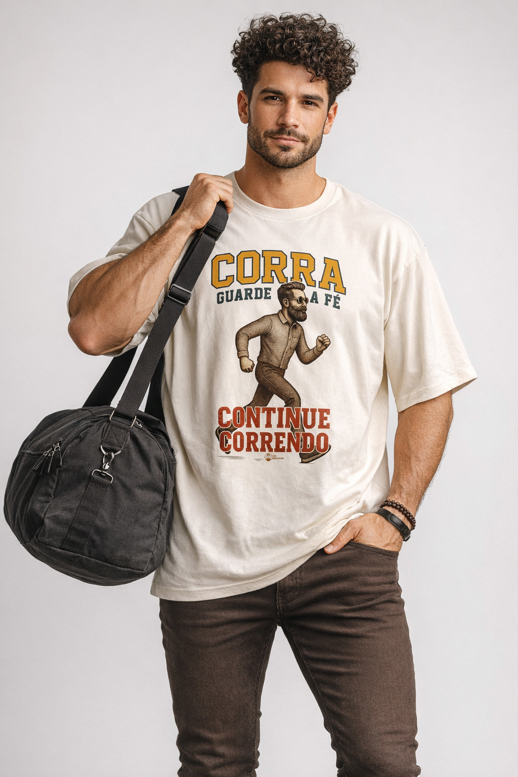 CAMISETA OVERSIZED CRISTÃ GOSPEL CORRIDA DA FÉ