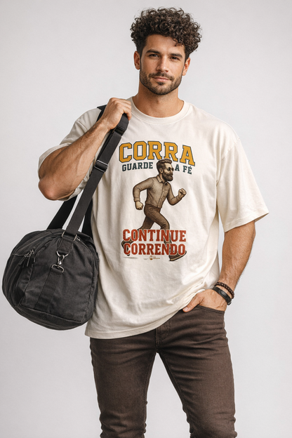 CAMISETA OVERSIZED CRISTÃ GOSPEL CORRIDA DA FÉ
