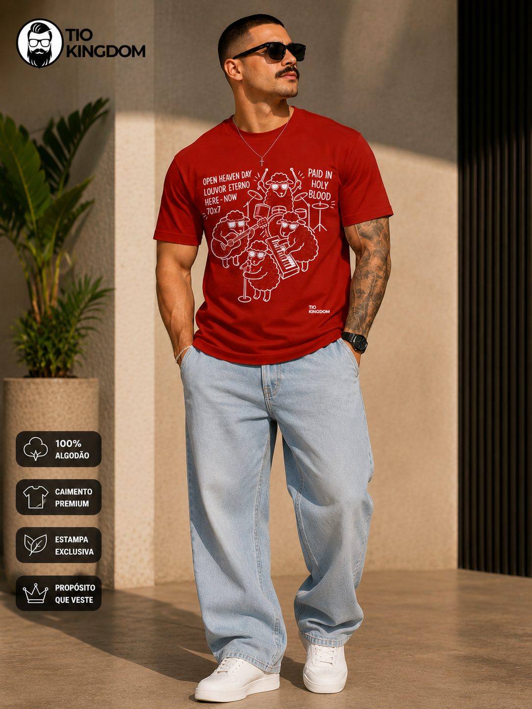CAMISETA GOSPEL CRISTÃ OPEN HEAVEN