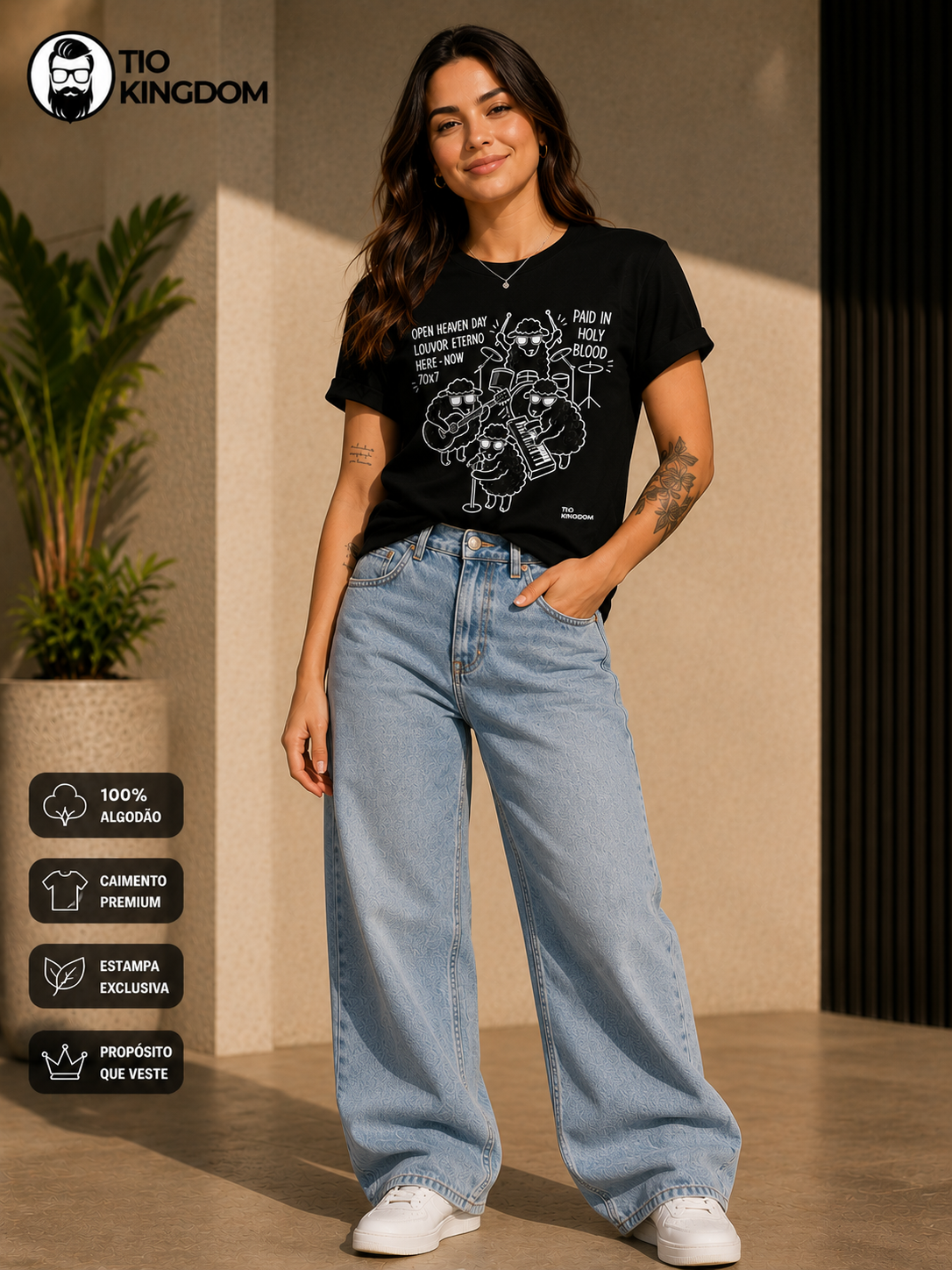 CAMISETA GOSPEL CRISTÃ OPEN HEAVEN