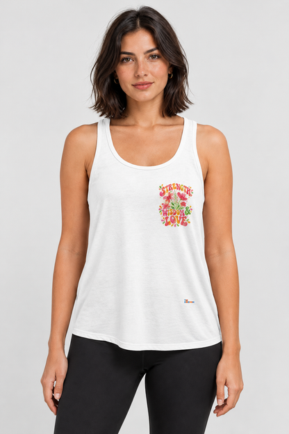 Camiseta Regata Girls Strength, Wisdom & Love – Coleção Aquarela Tio Kingdom