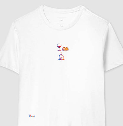 Camiseta Comunhão, Pão e Vinho  – Coleção Aquarela Tio Kingdom