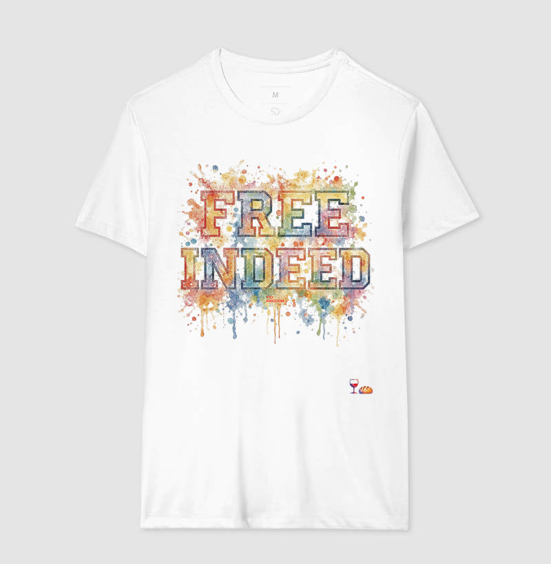 Camiseta Free Indeed Aquarela