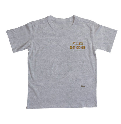 Camiseta Infantil Minimalista Free Indeed Gospel