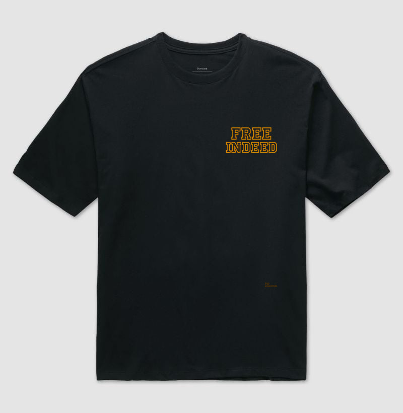 Camiseta Oversized Minimalista Free Indeed Gospel