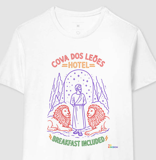 CAMISETA GOSPEL ADULTO COVA DOS LEÕES HOTEL KINGDOM VIBES