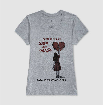 CAMISETA GOSPEL CARTA AO SENHOR - CORAÇÃO QUEBRADO