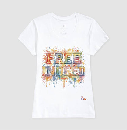 Camiseta Free Indeed Aquarela