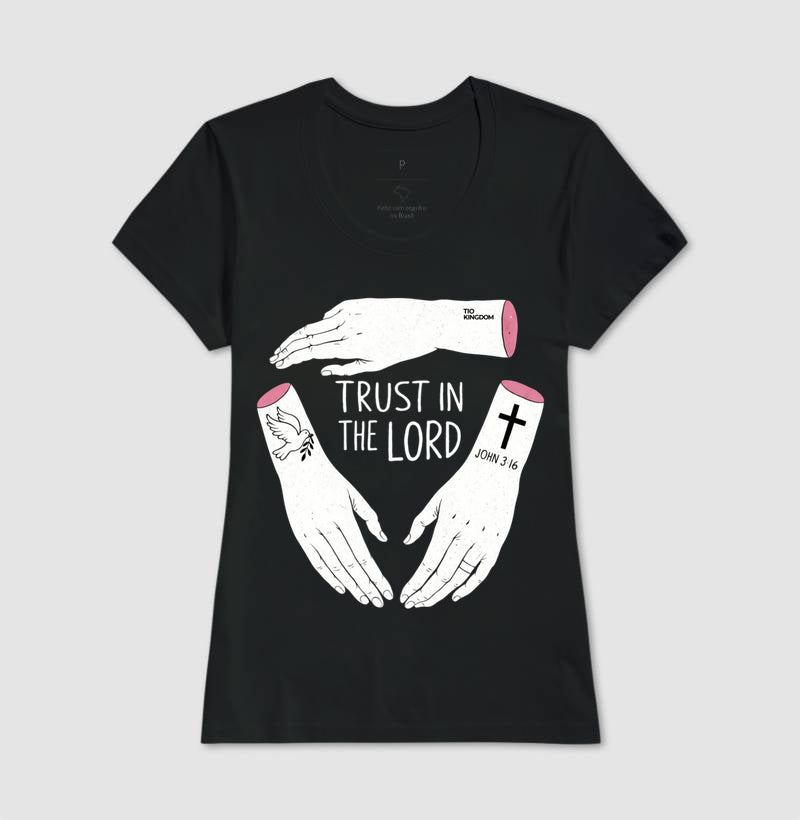 CAMISETA CRISTÃ GOSPEL TRUST IN THE LORD