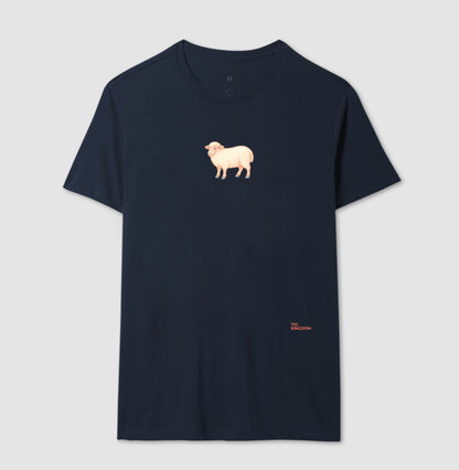 CAMISETA MINIMALISTA OVELHA PASTEL