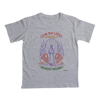 CAMISETA INFANTIL GOSPEL COVA DOS LEÕES HOTEL KINGDOM VIBES