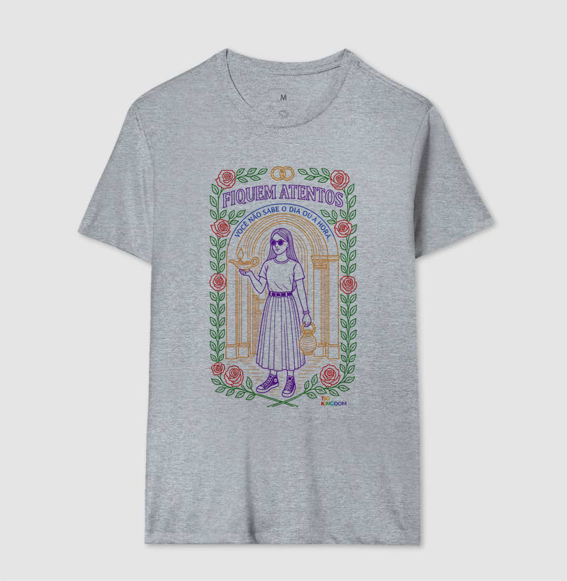 CAMISETA GOSPEL ADULTO FIQUEM ATENTOS KINGDOM VIBES