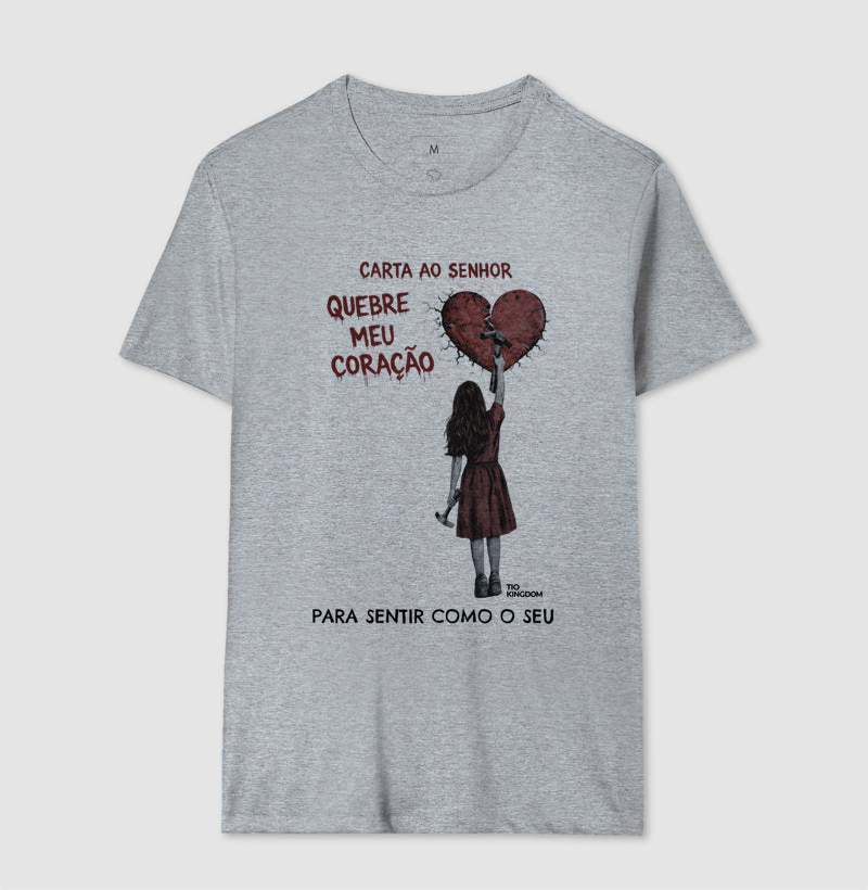 CAMISETA GOSPEL CARTA AO SENHOR - CORAÇÃO QUEBRADO