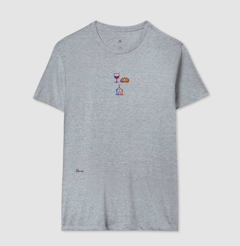 Camiseta Comunhão, Pão e Vinho  – Coleção Aquarela Tio Kingdom