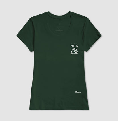 CAMISETA GOSPEL CRISTÃ PAID IN HOLY BLOOD