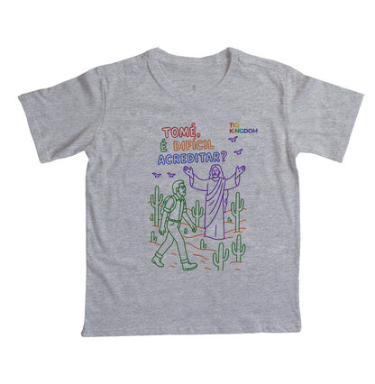 CAMISETA INFANTIL GOSPEL TOMÉ E JESUS KINGDOM VIBES