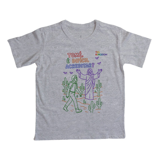 CAMISETA INFANTIL GOSPEL TOMÉ E JESUS KINGDOM VIBES