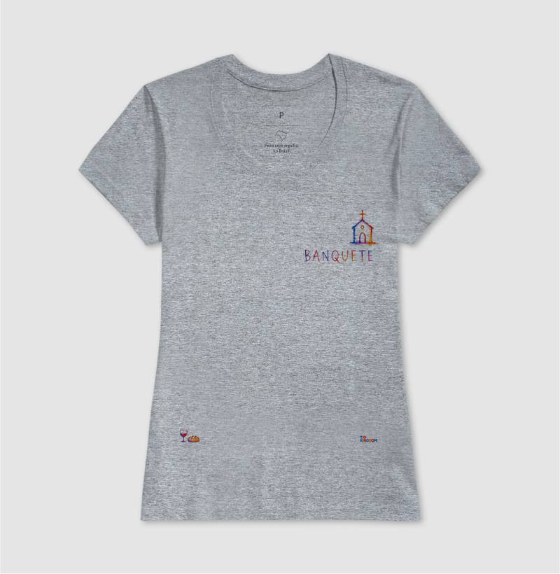 Camiseta Cristã Minimalista Banquete — Streetwear Clean