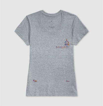 Camiseta Cristã Minimalista Banquete — Streetwear Clean