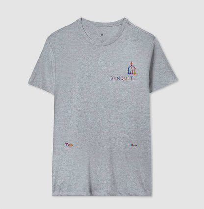 Camiseta Cristã Minimalista Banquete — Streetwear Clean