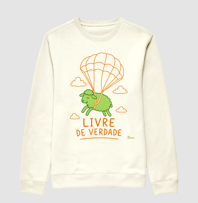 BLUSA GOSPEL MOLETOM LIVRE DE VERDADE