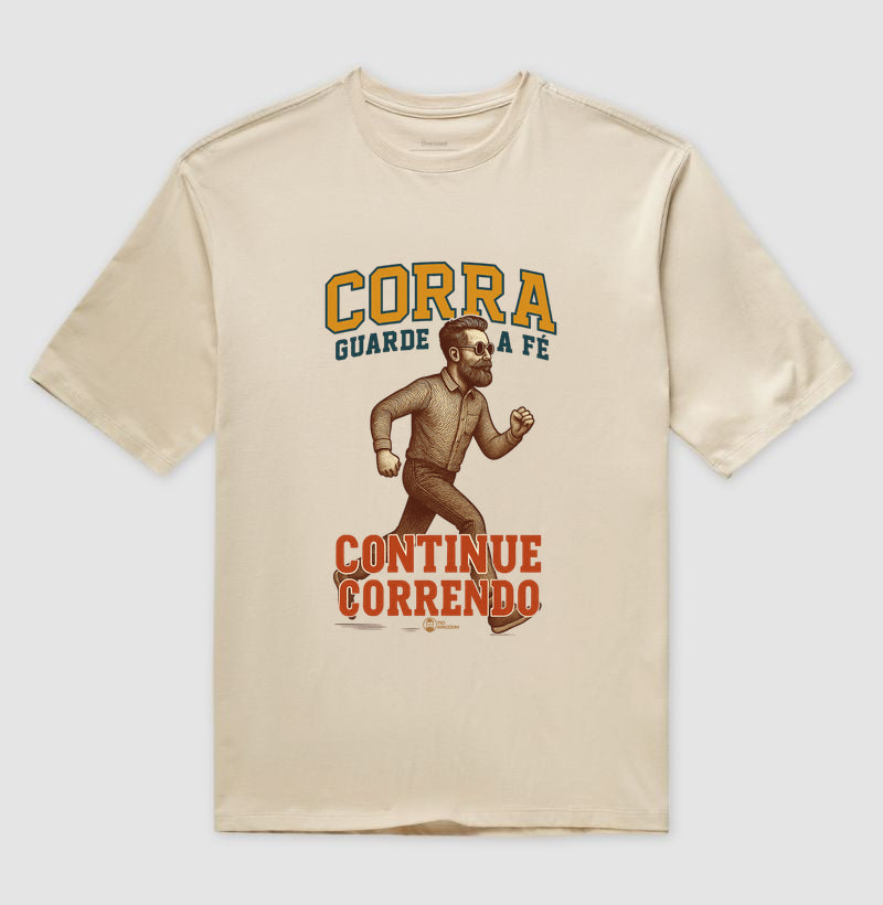 CAMISETA OVERSIZED CRISTÃ GOSPEL CORRIDA DA FÉ