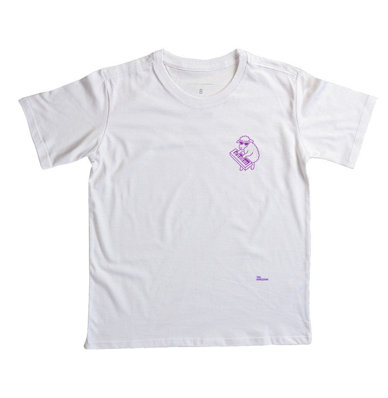 Camiseta Infantil Cristã The Peaceful Pianist Minimalista