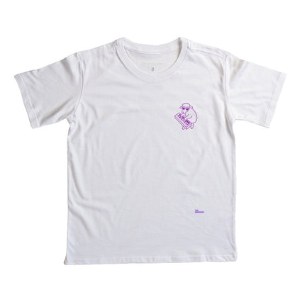 Camiseta Infantil Cristã The Peaceful Pianist Minimalista