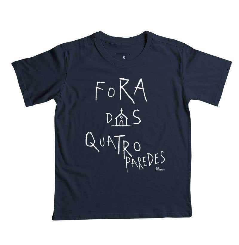 Camiseta Infantil Fora das Quatro Paredes Gospel Streetwear