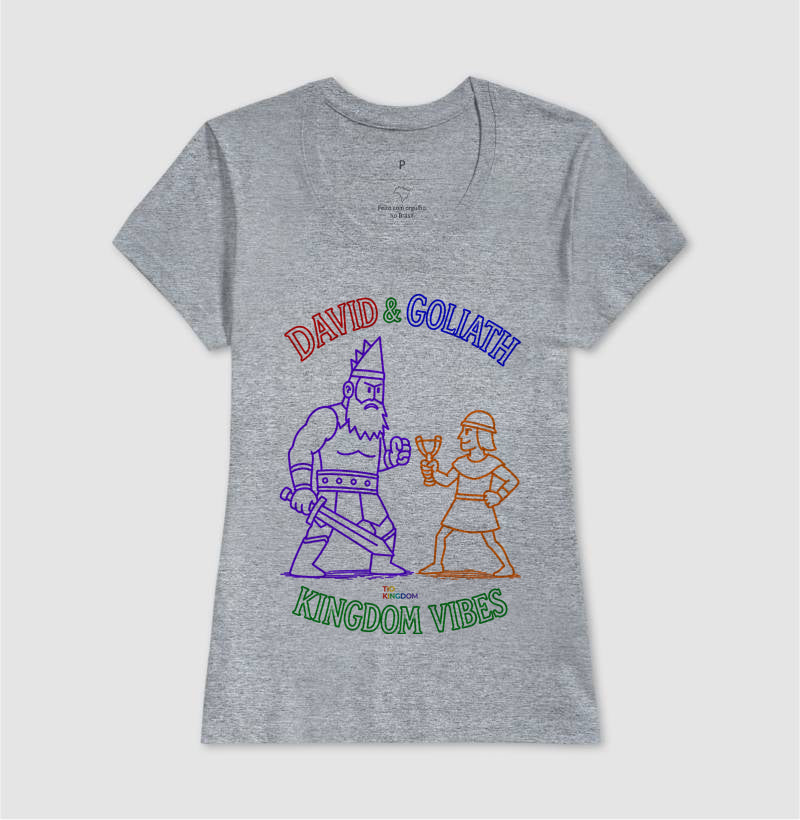 CAMISETA GOSPEL ADULTO DAVID AND GOLIATH KINGDOM VIBES
