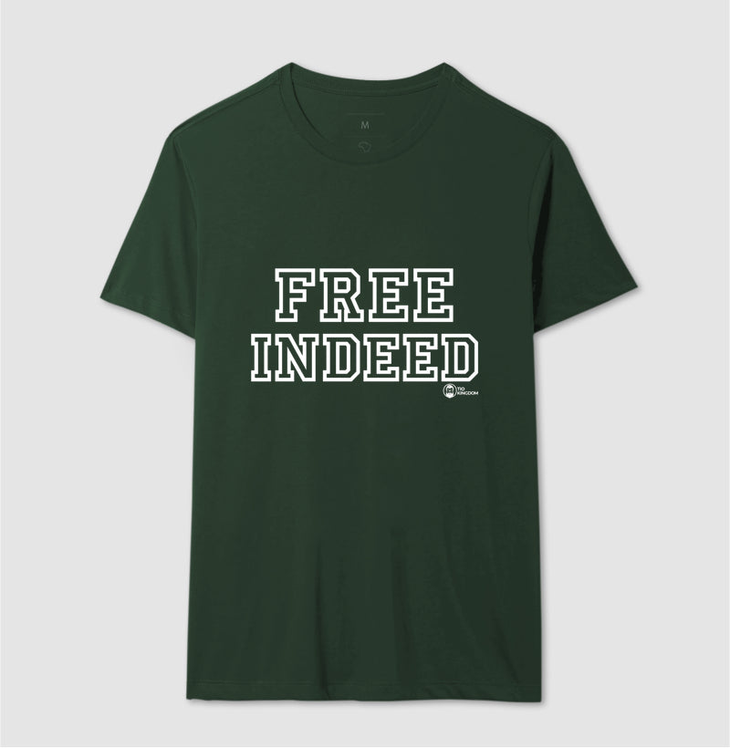 CAMISETA UNISSEX FREE INDEED (REALMENTE LIVRES)